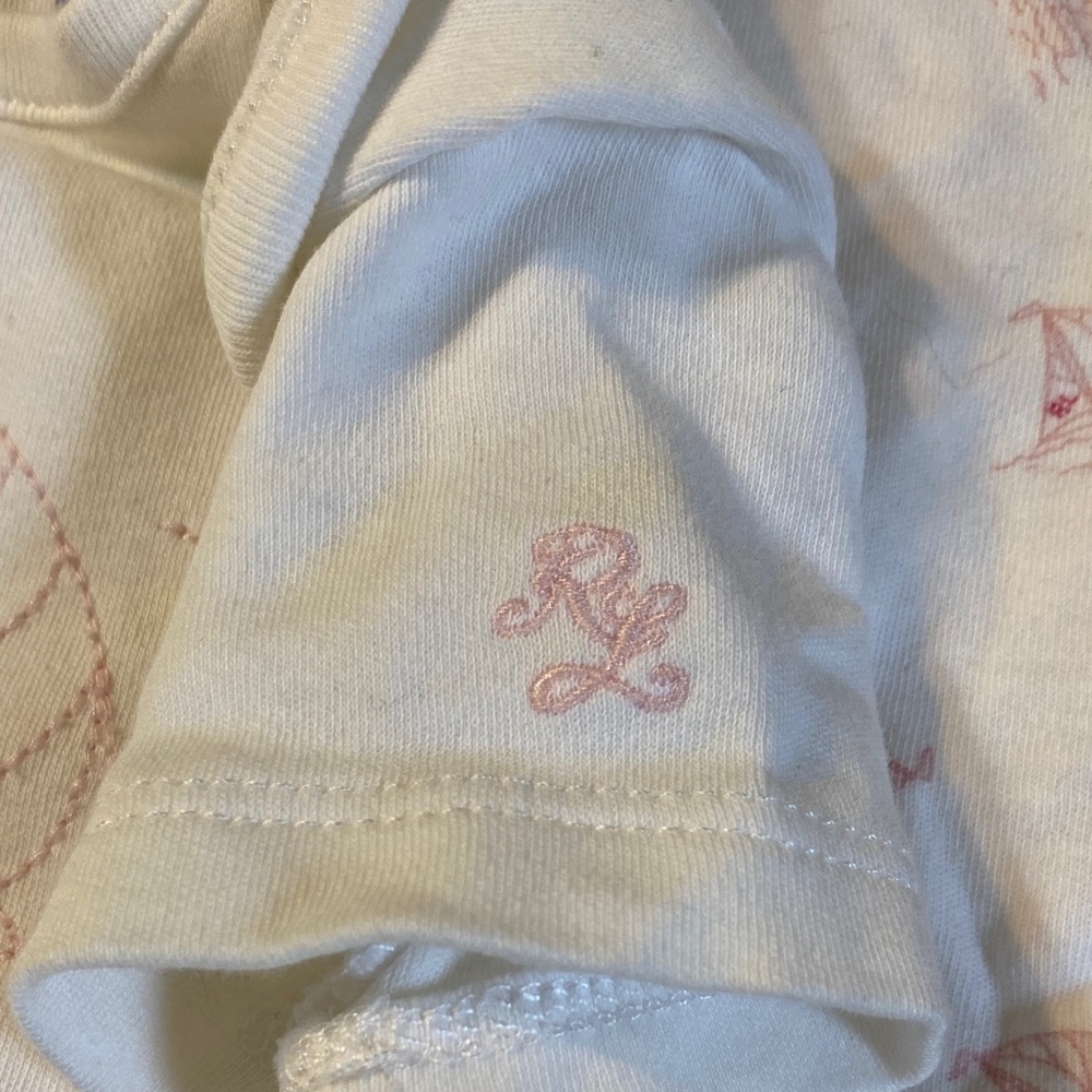 Ralph Lauren White Sailboat Print Kids One Piece - Picture 4 of 6